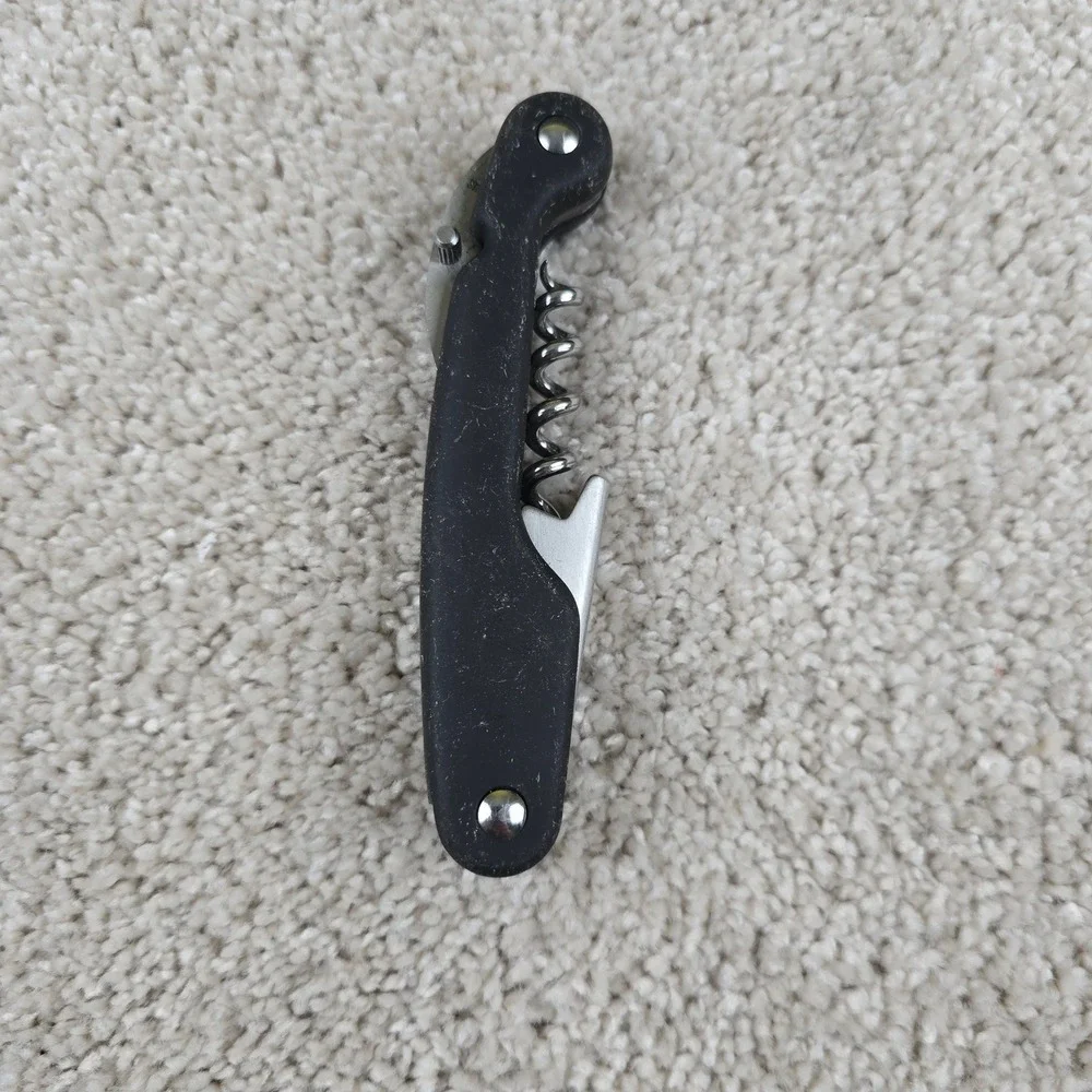 Bar‎ Vivo Waiters Corkscrew Black Professional Wine Opener with Foil Cutter
